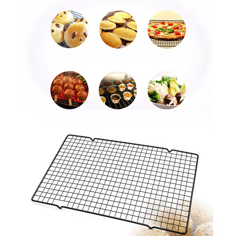 Non-stick grill brød kake kjølestativ trådnetting grill gjenbrukbar grillrist kjøkken bakeverktøy