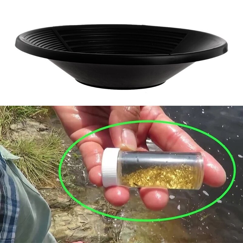Casserole De Prospection Or En Plastique Noir - Bassin Rivière Pour Orpaillage Et Extraction Pépites