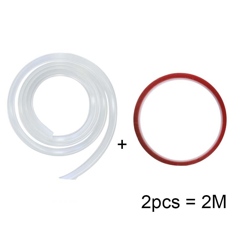 2M Transparent Table Edge Furniture Guard Corner Protectors Bumper Strip with Double-Sided Tape for Cabinets, Tables, Drawers: 2M