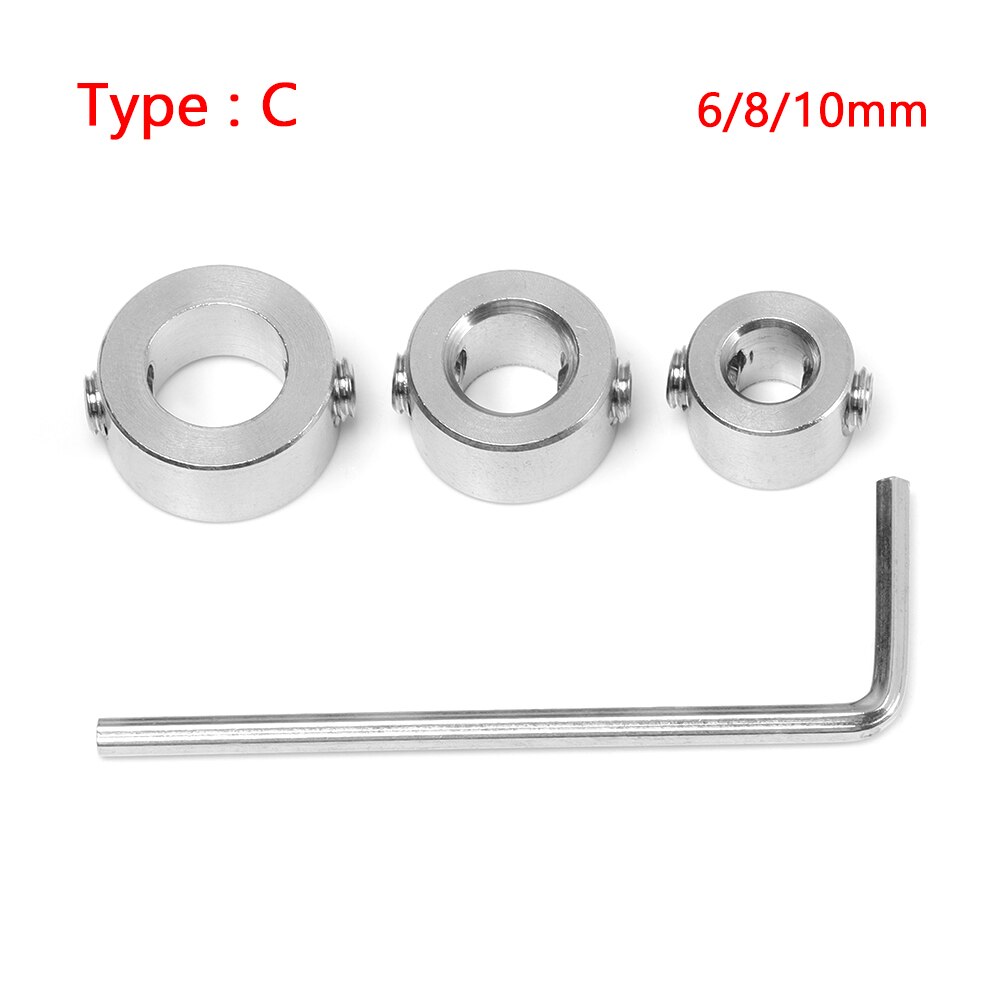 Woodworking Drill Stop Collar Set 3mm-10mm Drilling Bit Depth Stopper Ring Stainless Steel Stopper Ring Drill Locator Bit: C