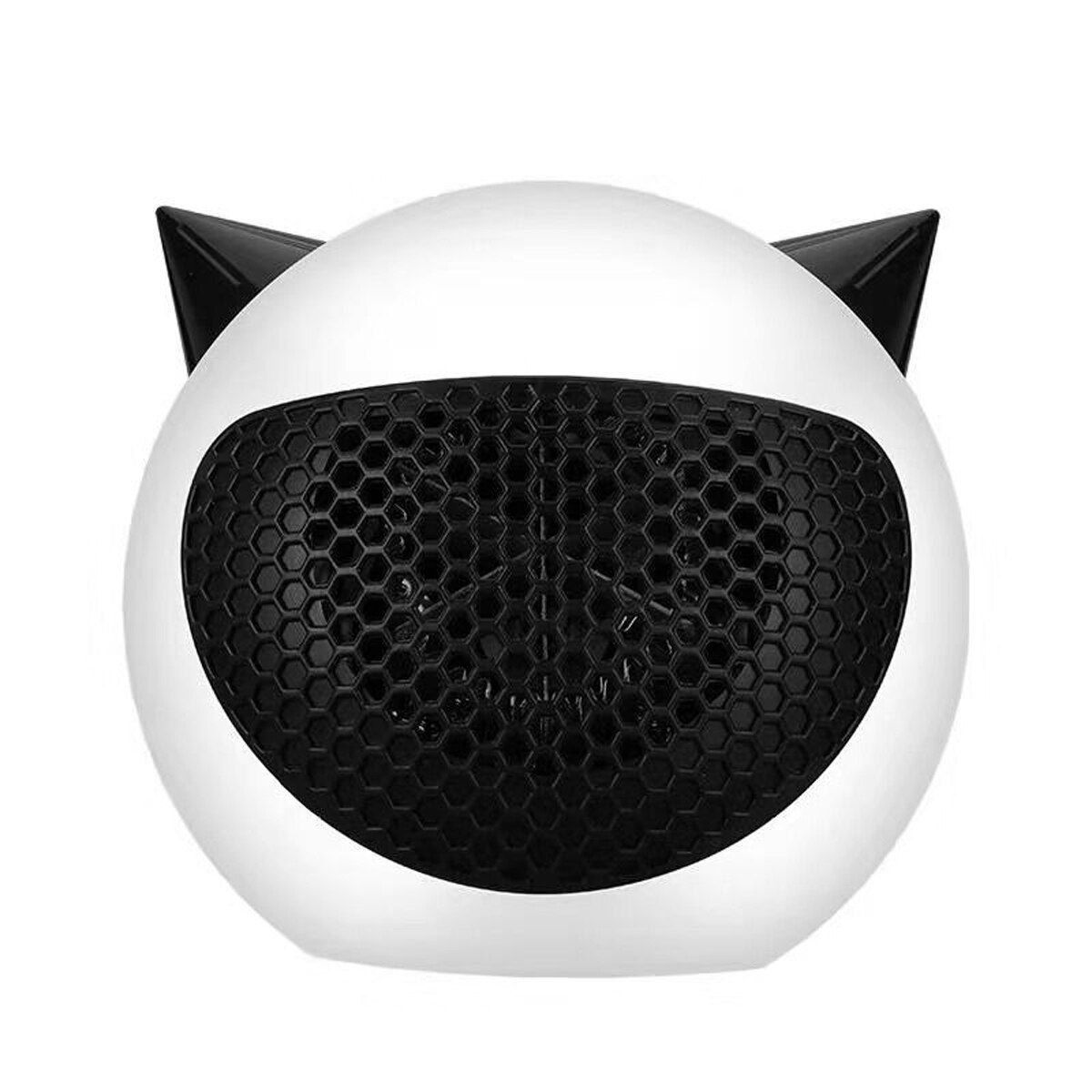 220/110V Fan Heater Mini Heater Rapids heating Cartoon Little Devil-Shaped Desktop Dormitory Radiator Foot Warmer for winter: White / us