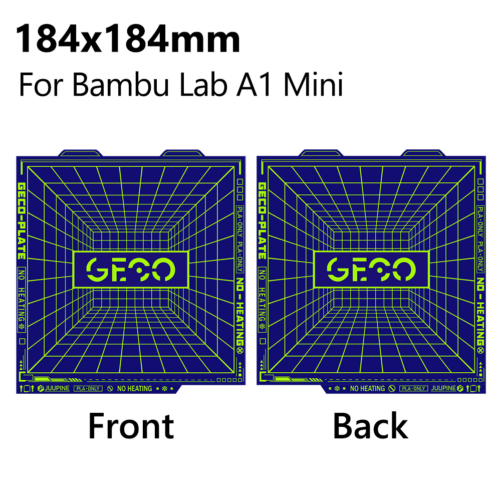 GECO Plate Pla Cold Build Pate For X1C P1S A1 Kobra S1 K1c Ender 3 Se K1 Max No Clog Spring Steel Double Sided Super Adhesion: 2.2mm / Red