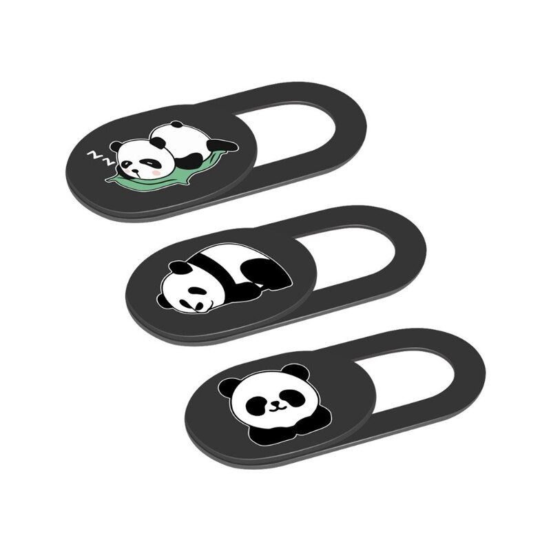 3 stk kamera cover slide webcam omfattende kompatibilitet beskyt dit online privatliv mini størrelse ultra tynd til bærbar pc macbook im: Panda
