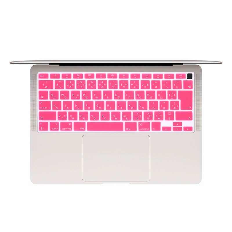 HRH japoński język silikonowa klawiatura skóry pokrywa Protector dla MacBook najnowszy Air 13 Touch ID A2179 (wydanie 2020) wersja JP: Pink