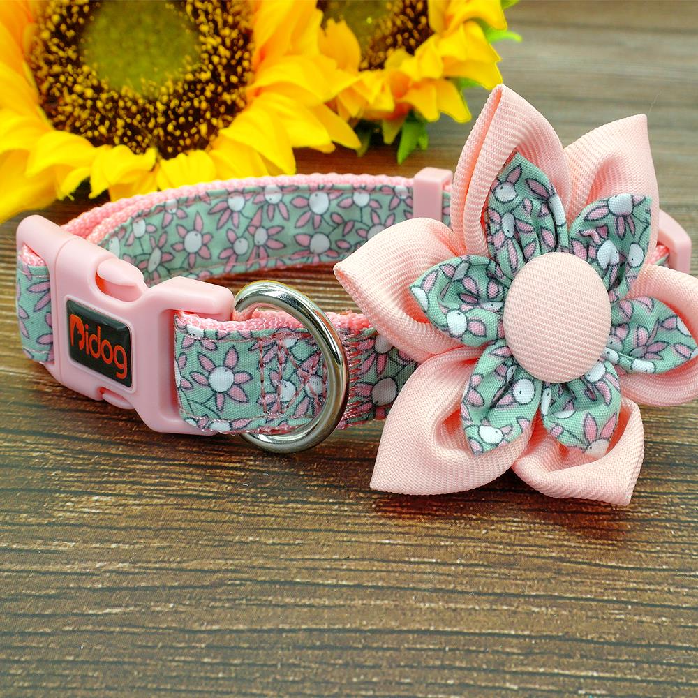 Cute Dog Collar Adjustable Pet Chihuahua Puppy Collar Printed Dog Accessories For Small Medium Large Dogs Pug Beagle Petshop M L: Pink / L
