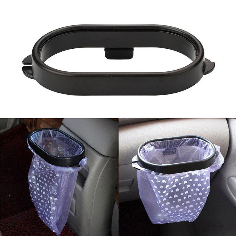 Durable Foldable Car Trash Bin Frame Auto Garbage Organizer Holder Bag Bucket