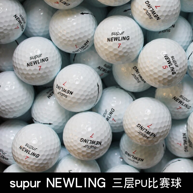 12 stks/doos Golfballen Supur Newling TOUR PU Lange Afstand Zachte PU 3-stukken Golfbal