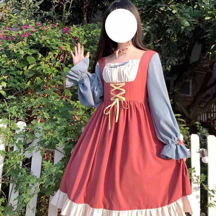 Vestido de encaje gótico estilo victoriano para mujer, vestido de Retro, estilo Kawaii, para damas de honor