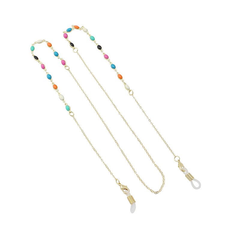 1Pcs Eyeglasses Strap Reading Glasses Hanging Chain Sunglasses Evil Eye Enamel Beads Spectacles Holder Neck Cord Glasses Anti: 7