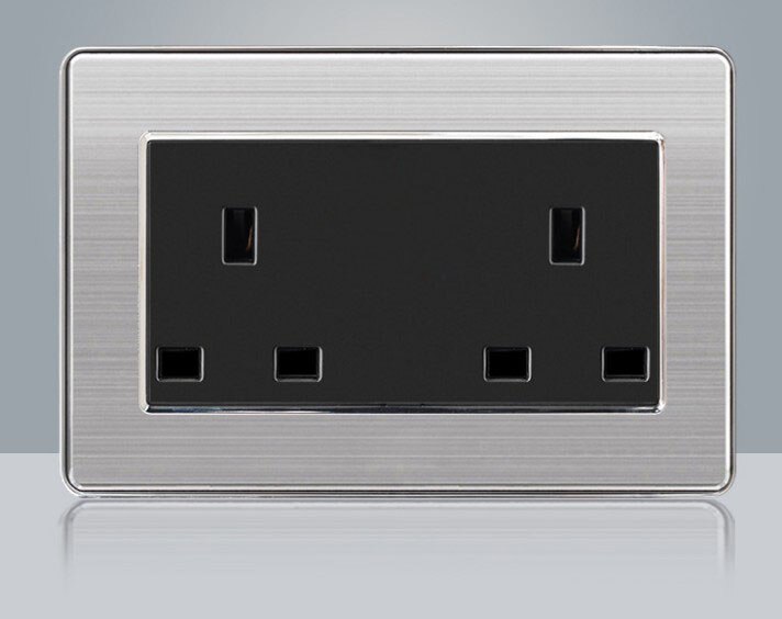 86 typ LED gelegentliche punkt schalter spiegel acryl haushalt edelstahl gebürstet Tafel 1/2/3/4 Gang 1 Weg 2 Weg schalter: 146 UK