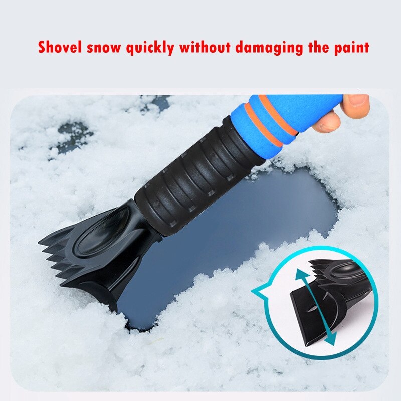 Thick Fleece Gloves Retractable Multifunctional Car Snow Removal Shovel Stylish Easy and Quick To Remove Ice and Snow