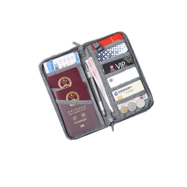 Reizen Paspoort Covers Tas Portemonnee Reizen USB Data Opladen Kabel Opslag Documenten Bankkaart Pack Organizer Telefoon Sleutel tas: Gray