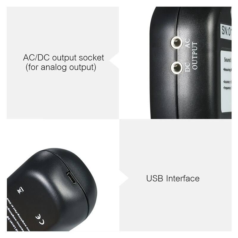 Haut 30-130Db Lcd niveau sonore décibel mètre enregistreur testeur bruit mesure temps affichage arrêt automatique configuration avec fonction d'enregistrement des données