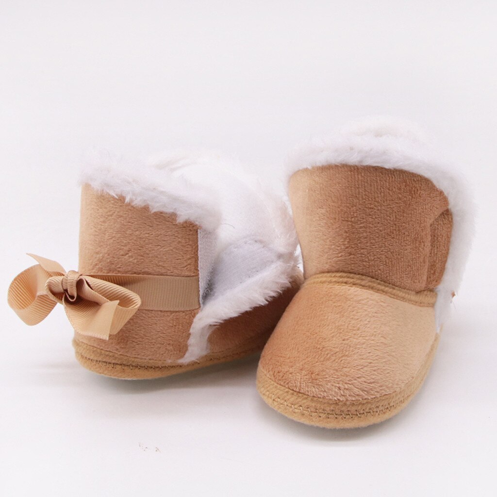 Botas infantis inverno quente do bebê meninos meninas sapatos anti-deslizamento da criança neve respiração prewalker deslizamento-em botas de inverno das crianças sólidas