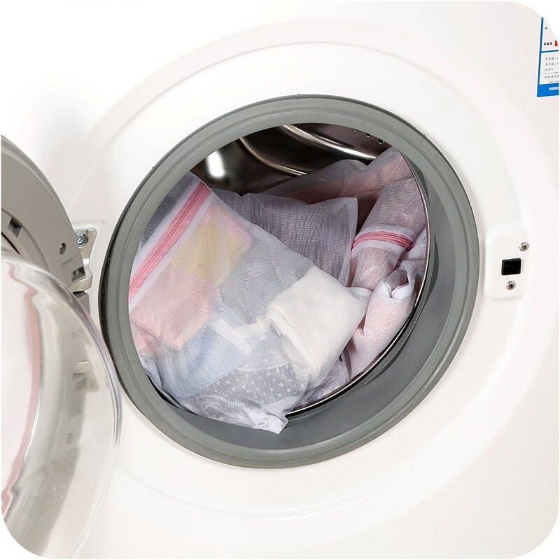 Polyester mesh vaskepose polyester vasketaske til undertøj sokvaskemaskine pose tøj bh tasker 3 størrelse