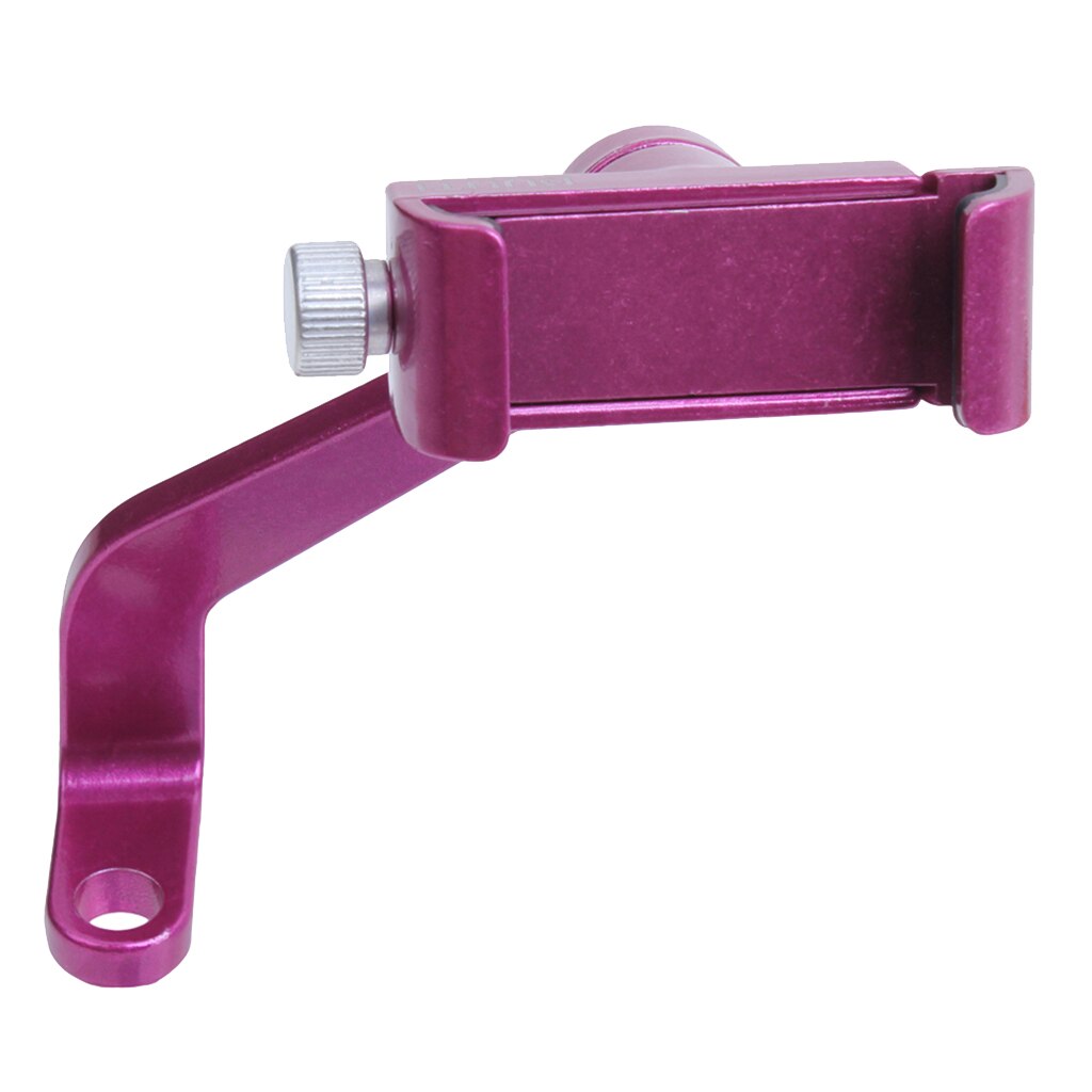 Motorbike Cell Phone Mount Rotatable Bracket Rack GPS Rearview Mount Clip: Rose Red