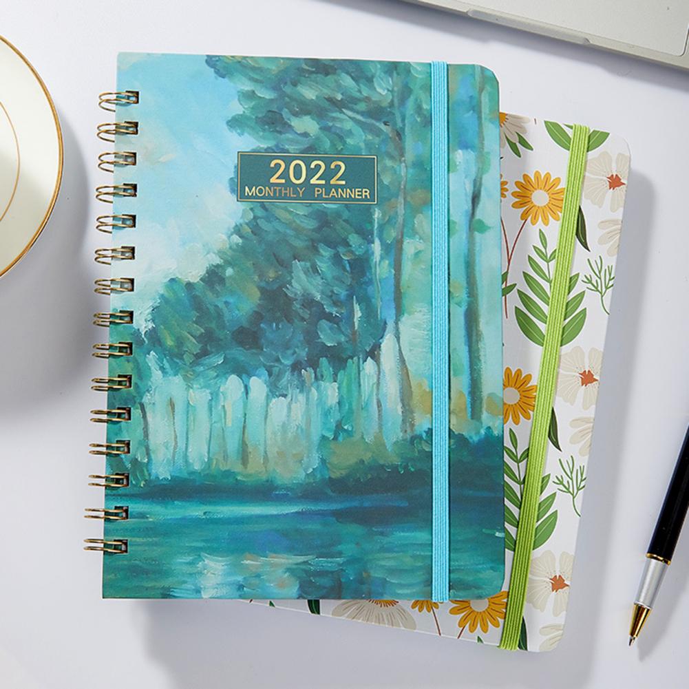 2022 A5 Daily Plan Notebook Schedule Book Notebook Stationery School Agenda Notepad Student Planner Coil Day Planning Notebook