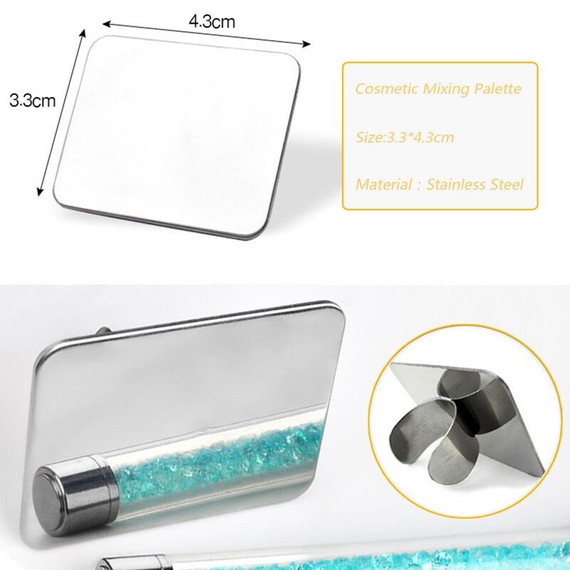 5 Pcs 60Ml Clear Plastic Cilindervormige Chemische Middel Fles &amp; 1 Pcs Salon Manicure Vinger Ring Kleur Palet