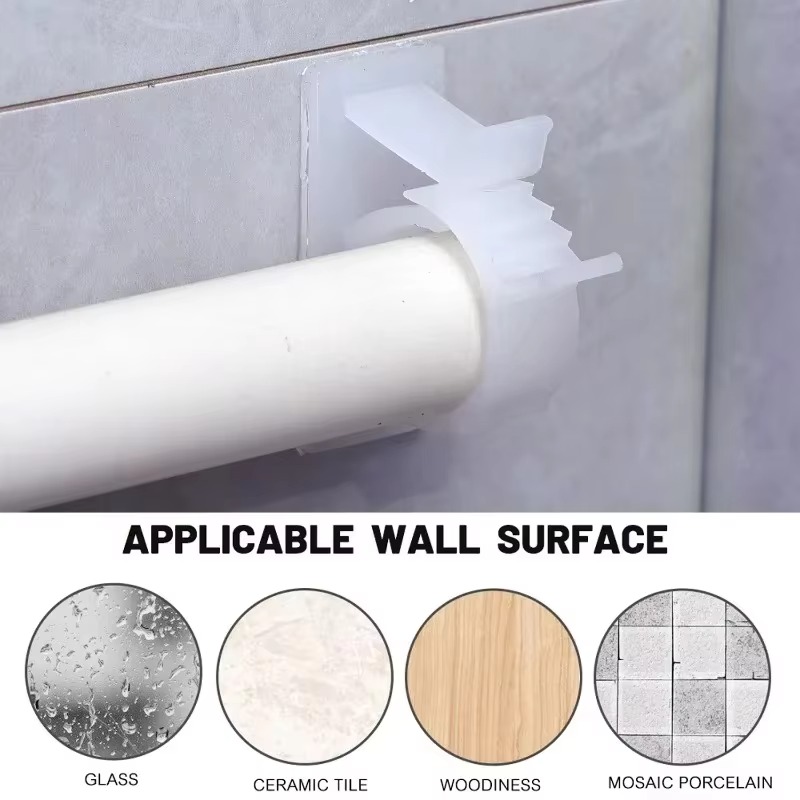 Soporte para cables autoadhesivo, Clips organizadores de cables ajustables, soporte para barra de cortina, abrazadera de gestión de oficina, Clip de pared sin perforaciones