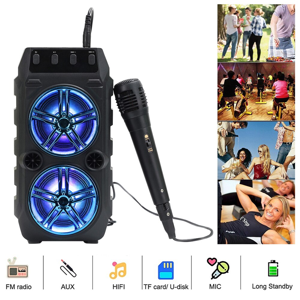 Draagbare draadloze bluetooth-luidspreker ondersteunt tf outdoor 8w  bt5.0 kamperen smartphone outdoor bluetooth-luidspreker