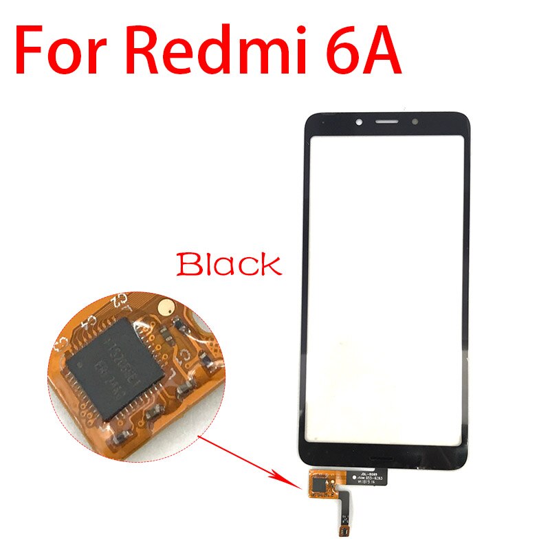 Touch Screen With Digitizer Glass Lens Panel Front Outer replacement parts For Xiaomi Redmi 4A 4X 5A 6A 7A: For Redmi 6A black