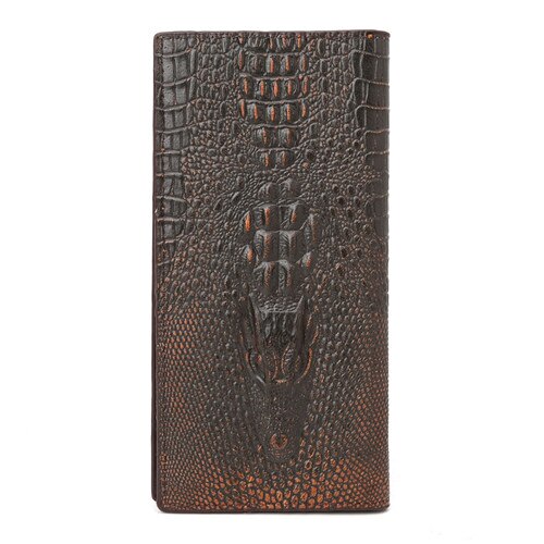 1 pc mænds s 3d alligator pung bifold id kreditkortholder pung pung etui lang clutch billfold: Dcf