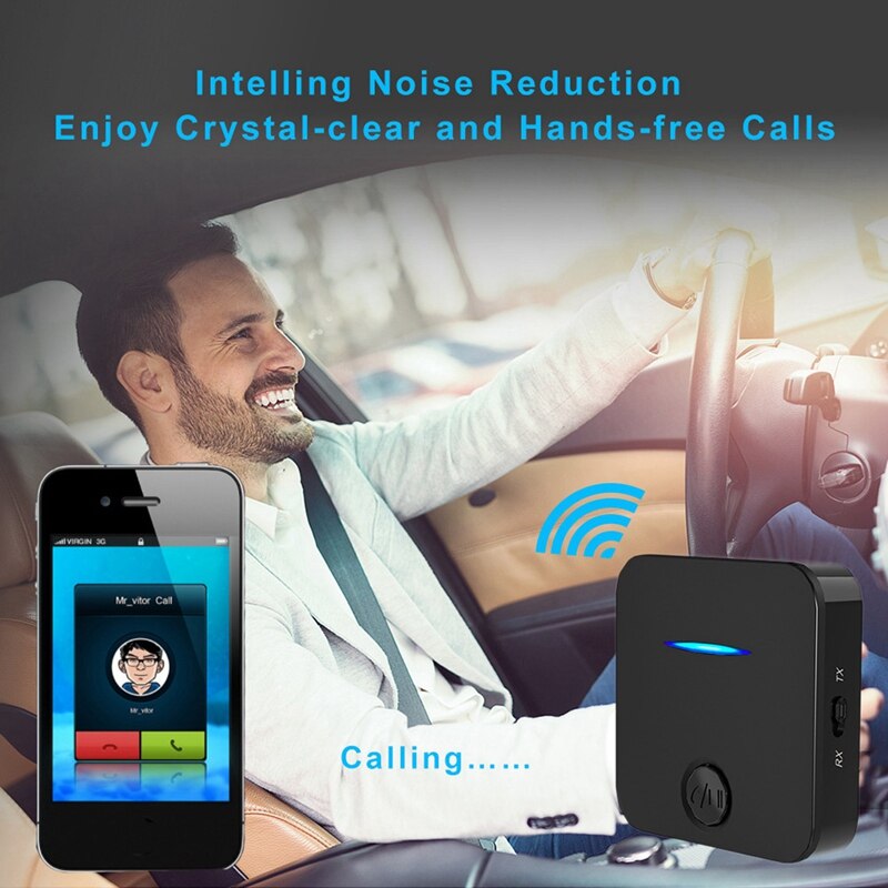 Bluetooth Zender Ontvanger, 3.5Mm Jack Bluetooth 5.1 Auxiliary Audio Draadloze Adapter Voor Pc Tv Headset Auto Computer