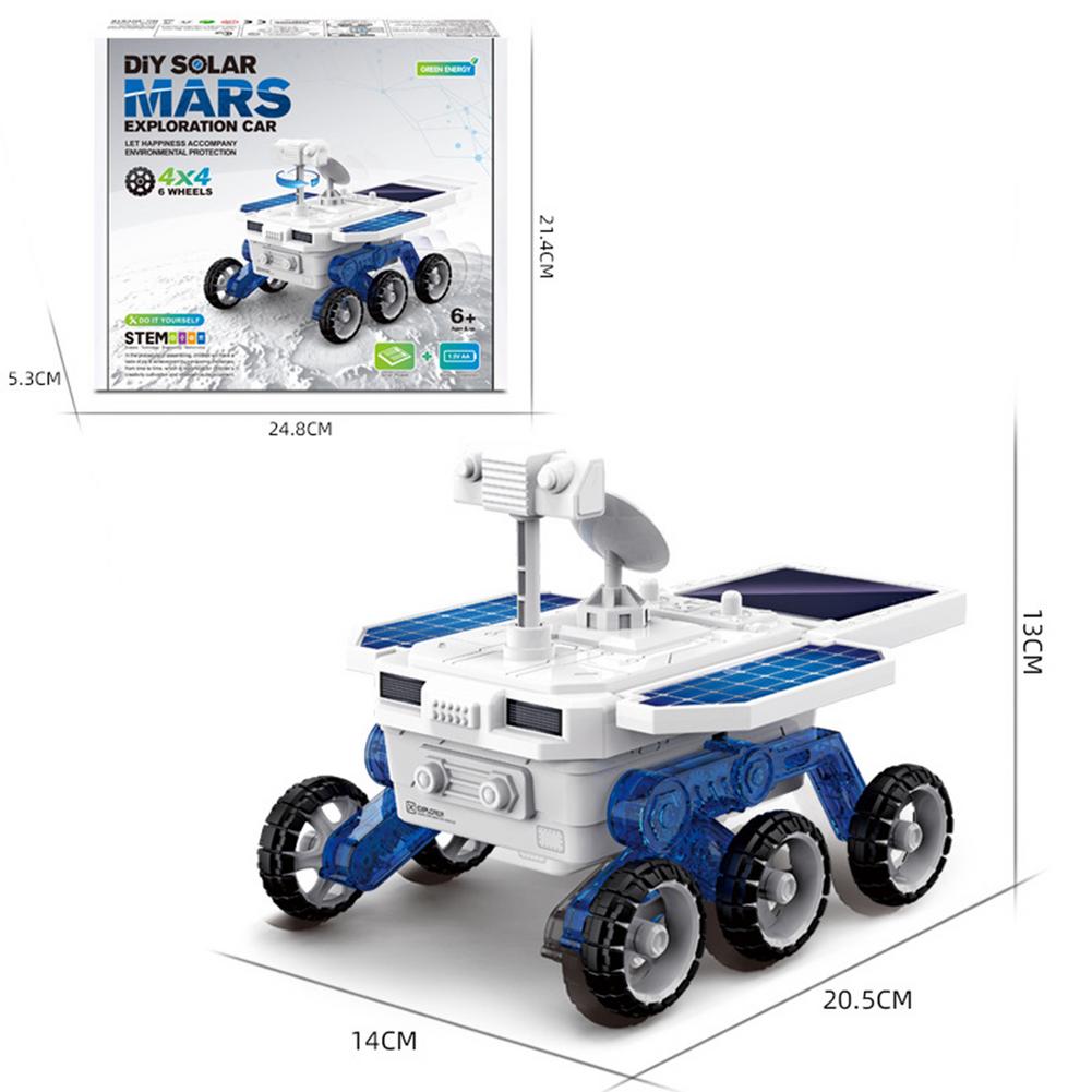 DIY Planetary Exploration Vehicle Toy STEM Solar Energy Mars Educational Mechanical Power Car Model Christmas Birthday