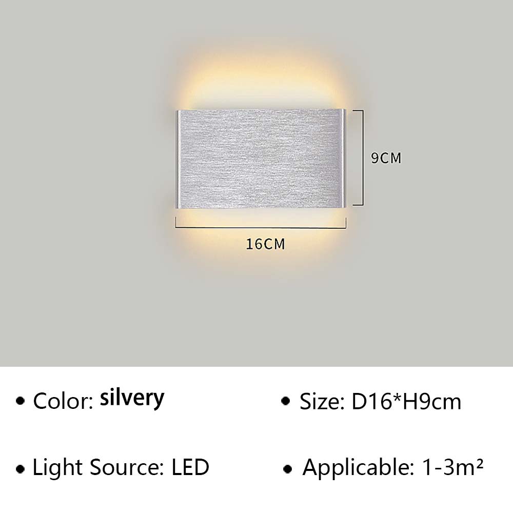 Lámpara de pared LED moderna para mesita de noche, sala de estar, escaleras, pasillo, baño, decoraciones para el hogar, aplique de pared, accesorio de iluminación interior, brillo: <2.700 K / Beige