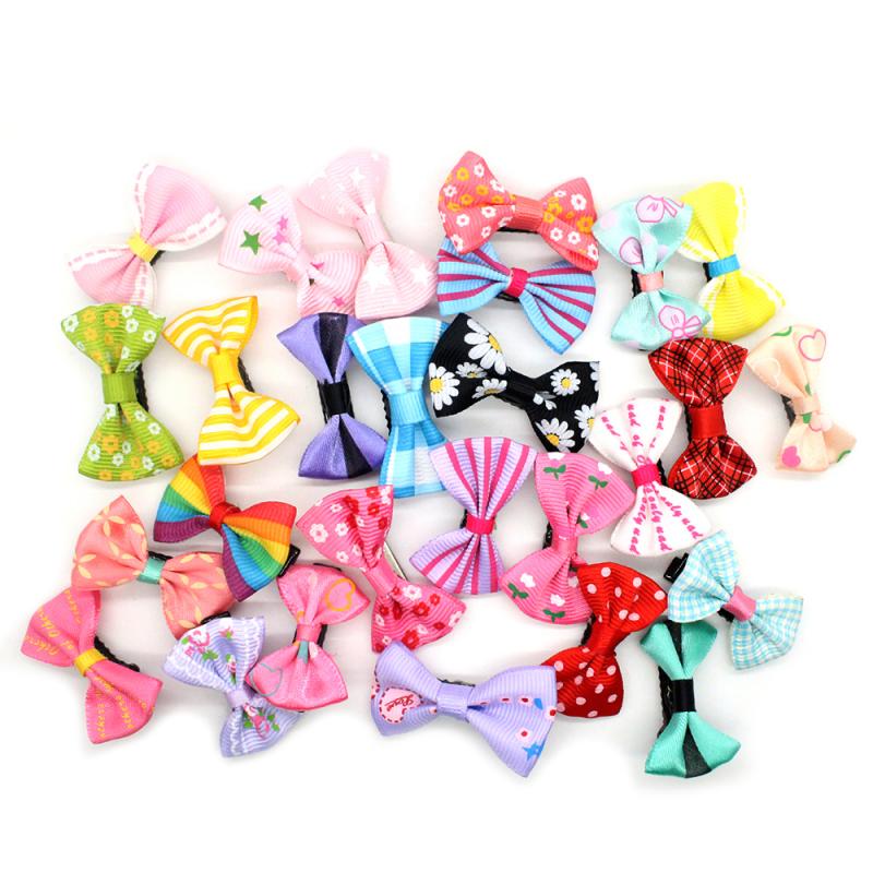 20 Stks/partij Grosgrain Lint Strik Peuter Haar Clips Handgemaakte Bows Baby Meisjes Haarspeldjes Pony Haarspelden Foto Props