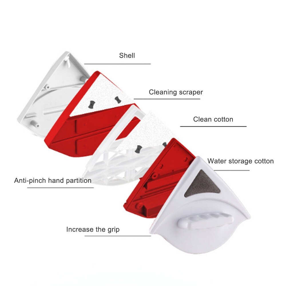 Double Side Magnetic Window Cleaner Brush For Washing Windows Glass Cleaning Household Wash Window Wiper Magnet Glass Cleaner