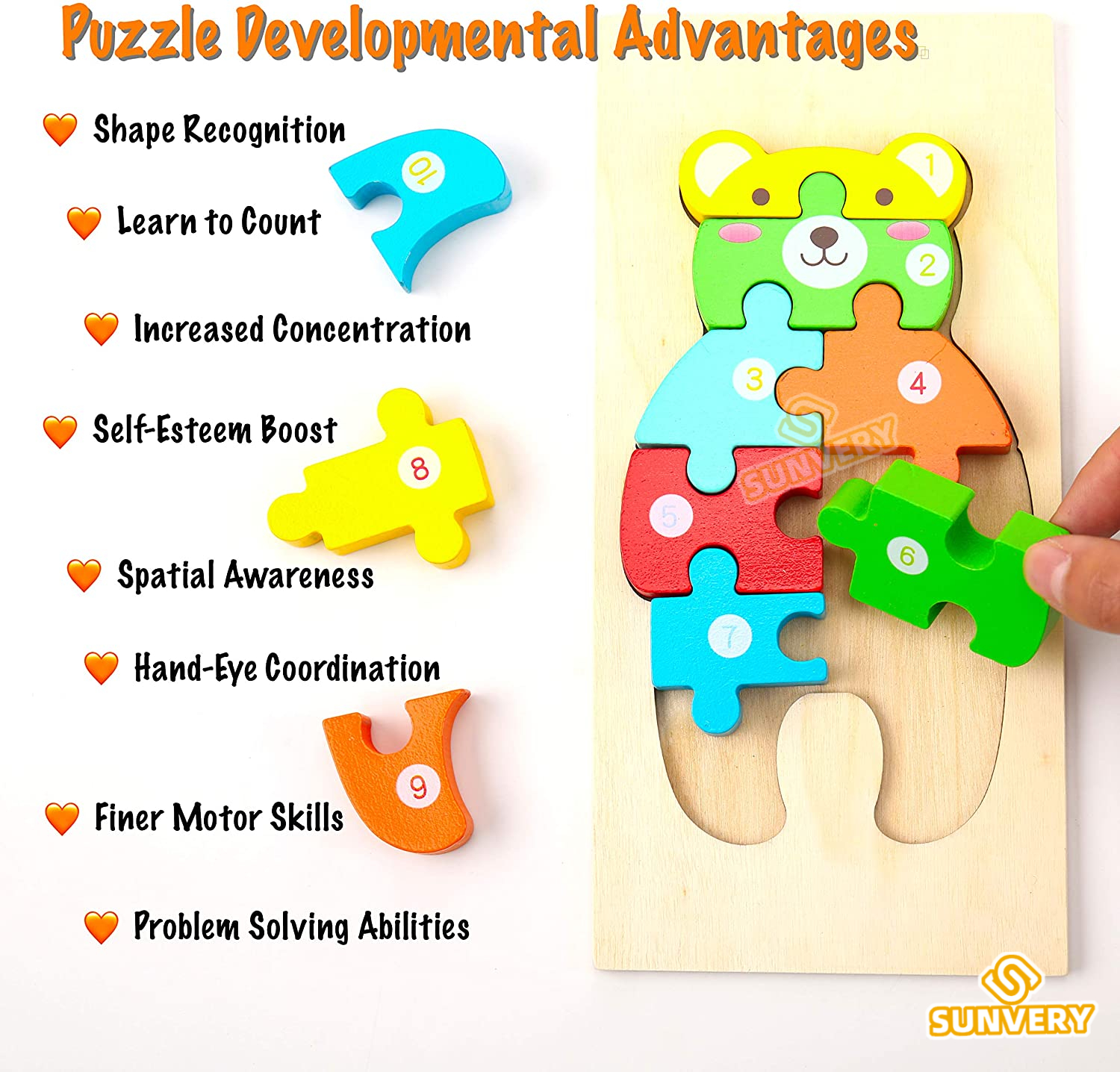 Puzzles en bois Montessori pour enfants, jouets Montessori pour tout-petits de 2 3 4 5 ans, Puzzle 3D, jouet éducatif dinosaure