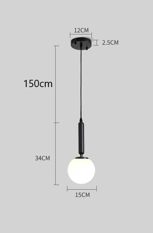 Moderne Milchglas Kugel Pendel leuchten Durcheinander schwarz LED Decke Kronleuchter für Schlafzimmer Lüster Ess treppen Decke Hängelampen: Schwarz