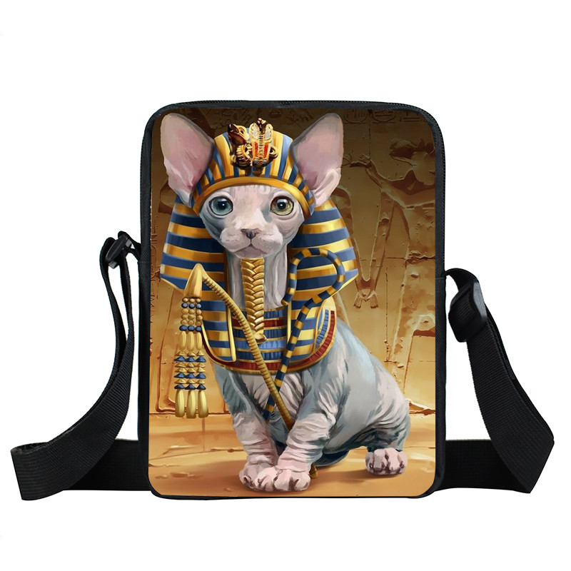 Cute Sphynx Cat Small Shoulder Bag Women Handbag Ladies Tote Leisure Crossbody Bags Girls Messenger Flap Bag Bookbag: xkbsphynx04