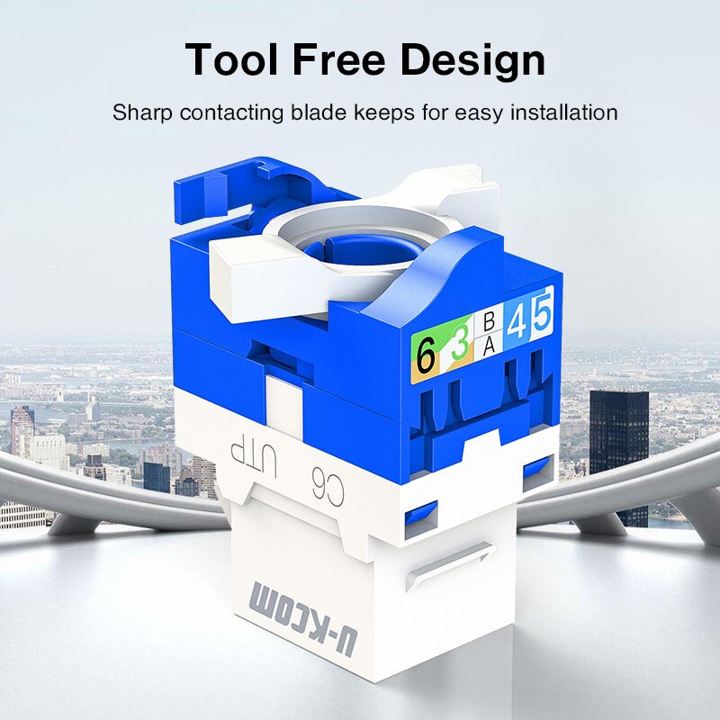 ZoeRax 5/10PCS Cat5e Cat6 RJ45 Keystone Jack Module Connector Network Coupler Ethernet Wall Jack No Punch Down Tool Required