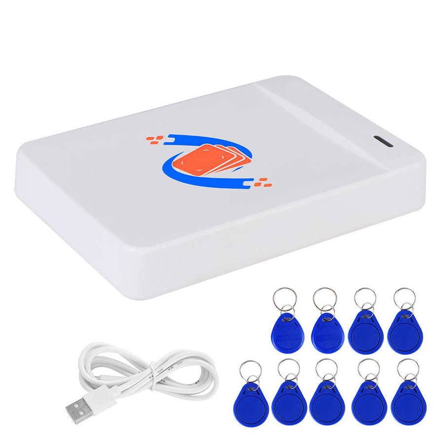 NFC Card Copier 125KHZ 13.56MHZ ID IC Card Reader Writer Encrypted Decoding Type-C Interface