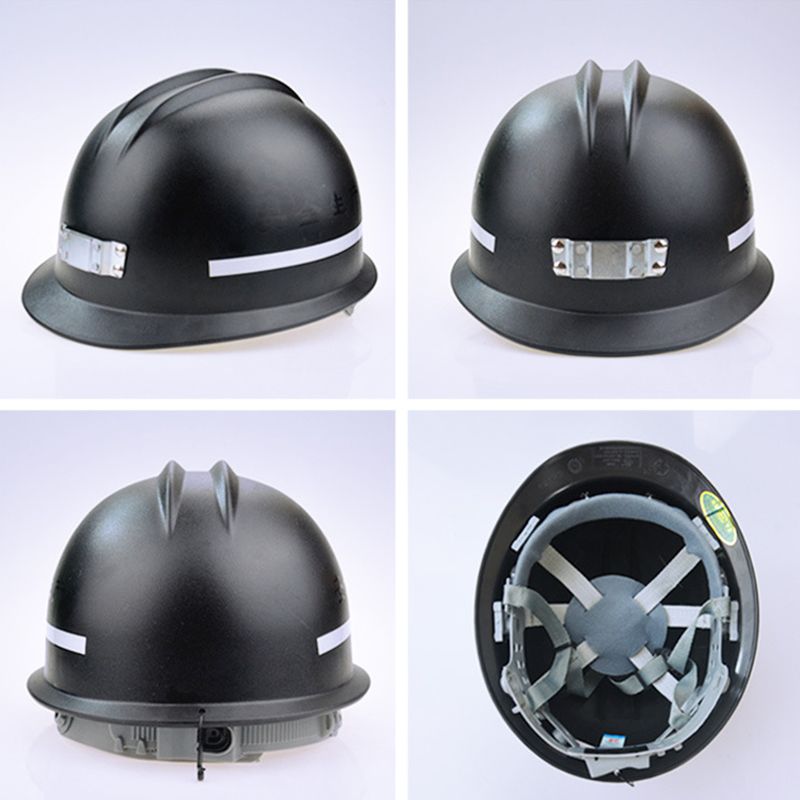 Full-Brim Protective Hat Safety Helmet Miners Hard Hat with Reflective Strips, Antistatic and Flame Retardant for Construction