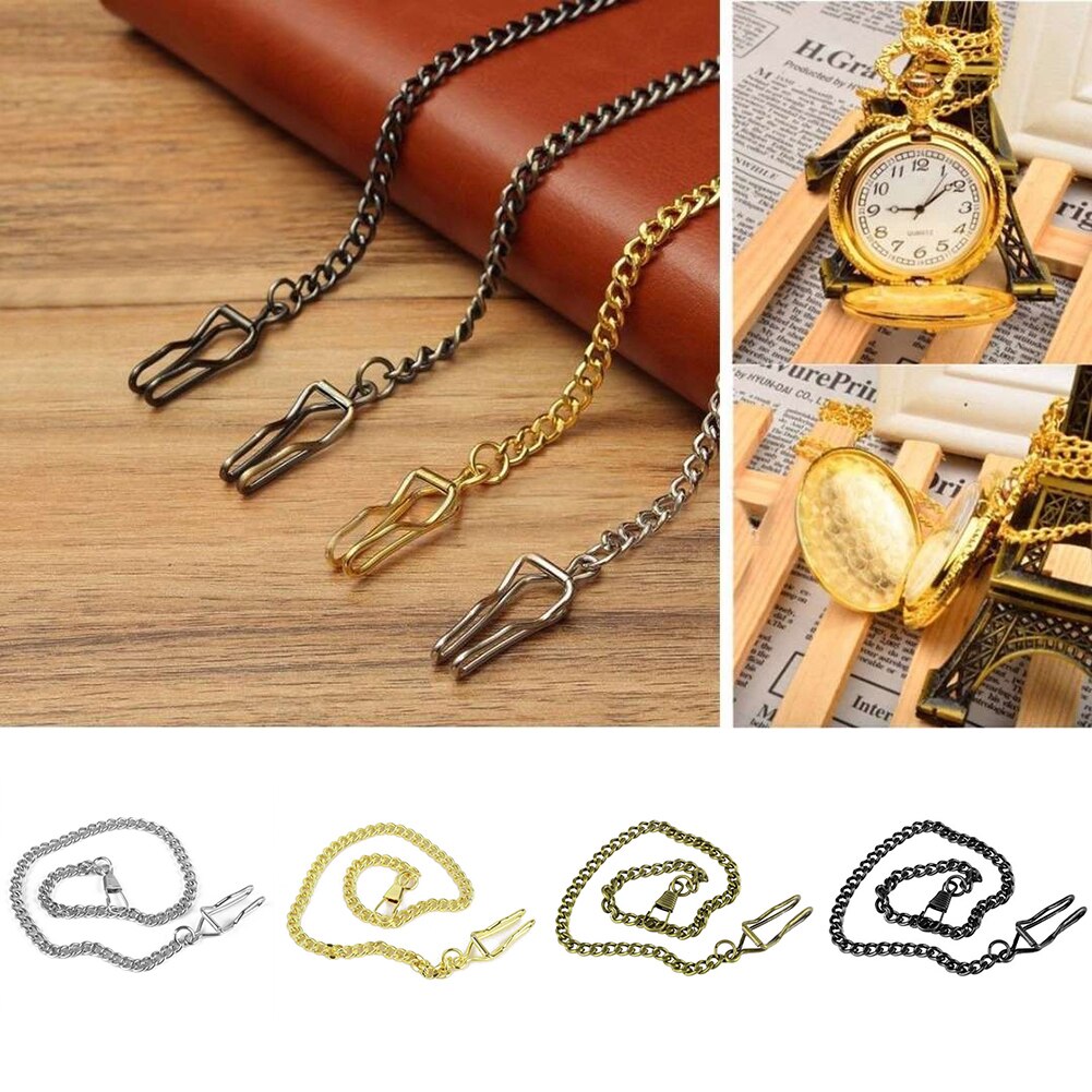 37cm Retro de bolsillo reloj de cadena reloj de pulsera de cadena de collar Correa decoración Cadena de reloj de bolsillo collar cadena para los hombres/de las mujeres de
