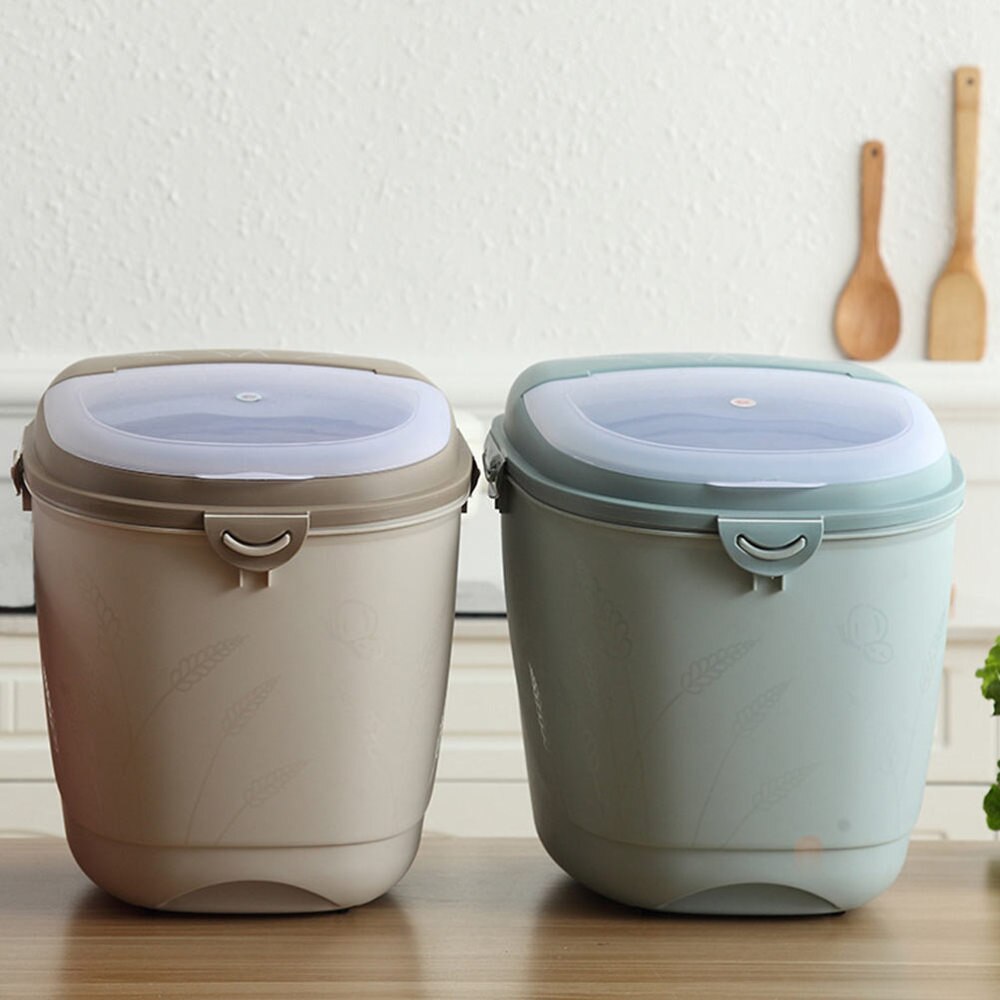 10Kg Keuken Collectie Rijst Emmer Insect-Proof Vochtbestendige Verzegelde Rijst Cilinder Korrel Hondenvoer Huishoudelijke Opslag rijst Doos