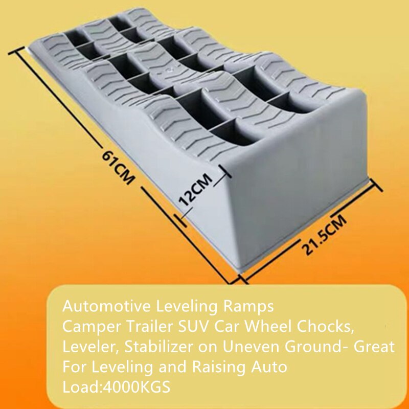 JayCreer camping-Car remorque SUV cales de roue de voiture, niveleur, stabilisateur sur sol inégal-idéal pour niveler et soulever Auto, aléatoire C