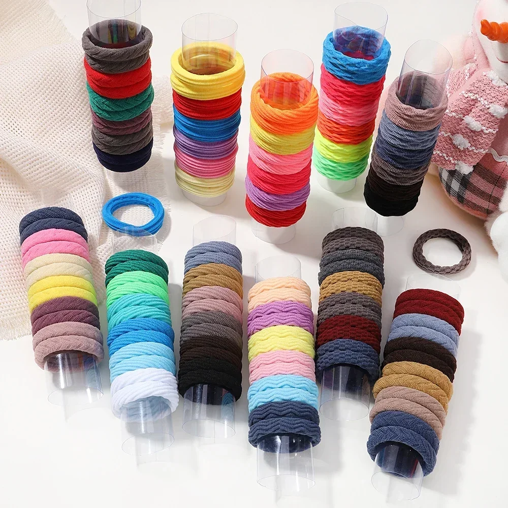 Gomas elásticas para el pelo para niña y mujer, cintas elásticas sencillas para el pelo, coletero, accesorios para el cabello, 12 piezas