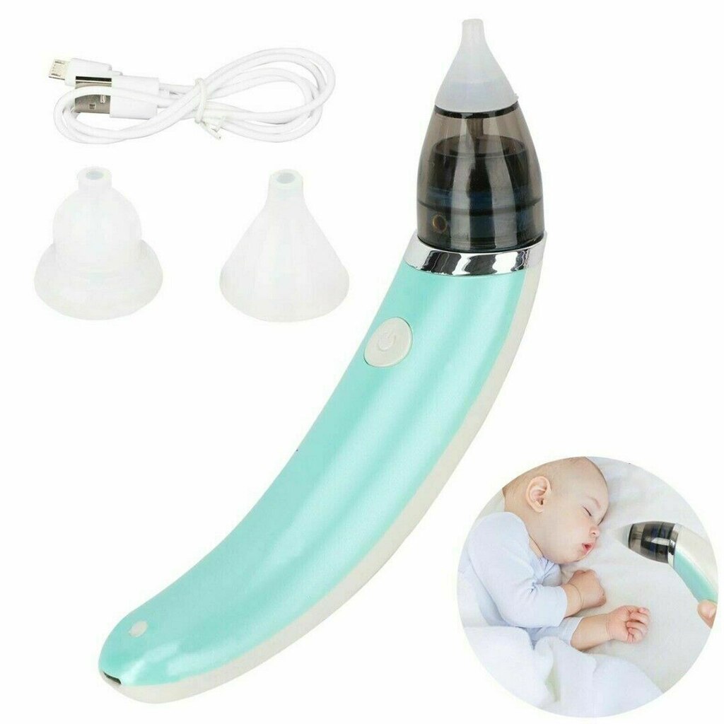 Aspirateur Nasal électrique pour bébé aspirateur nez aspirateur avec 2 embouts en Silicone 5 niveaux d'aspiration réglables pour les nourrissons en bas âge