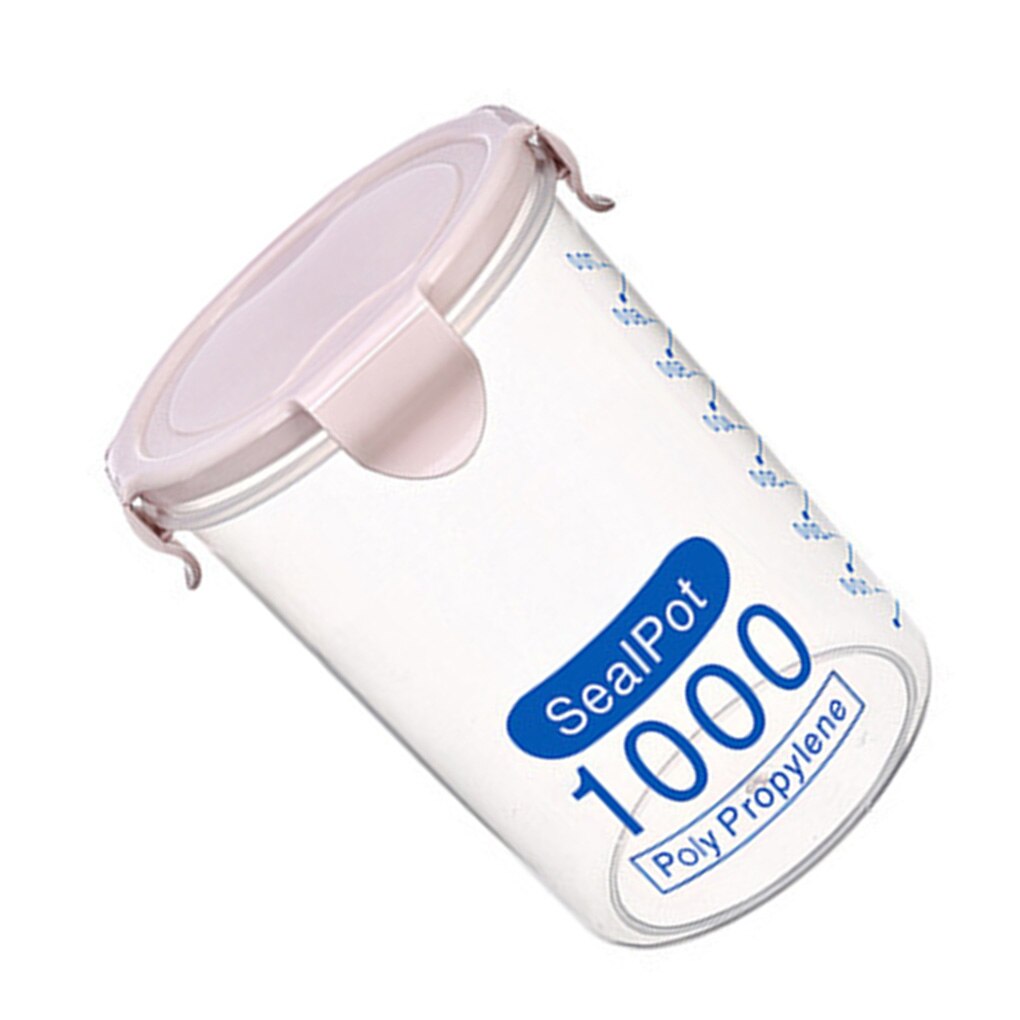 Fenkicyen Buckle PP Sealed Food Container Transparent Cereal Round Storage Jar Holders Kitchen Clear Seasoning Containers