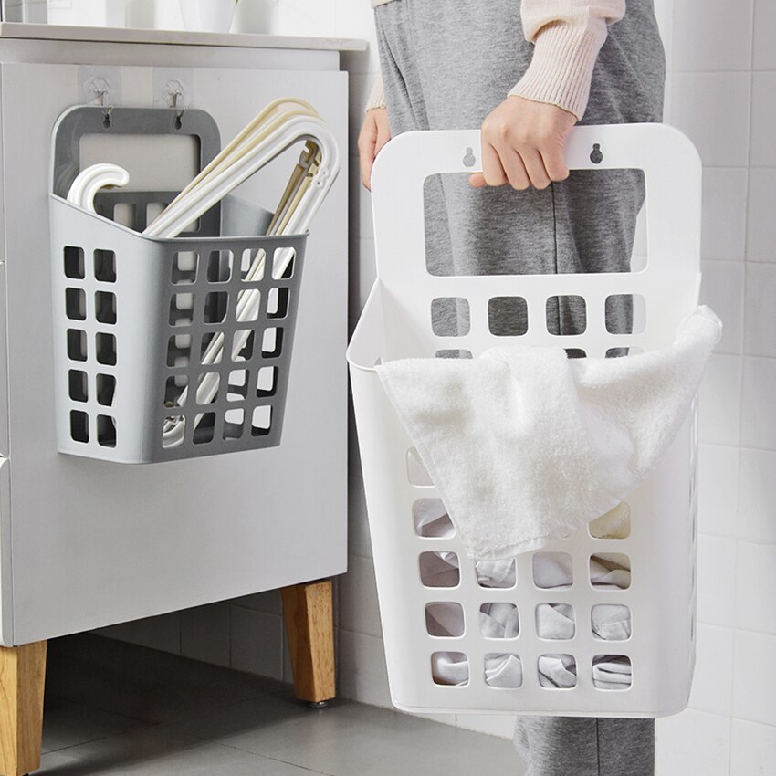 Plastbeholder hul vaskekurv kurv multifunktions hjem badeværelse store bærbare diverse opbevaringskurve