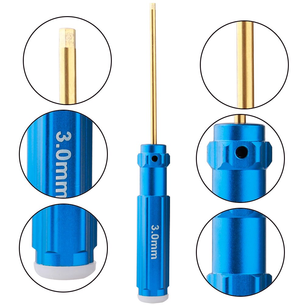 1 set inbussleutelschroevendraaiers, sleutelschroevendraaiers en gereedschapssets 1.5mm 2mm 3mm voor rc hobbymodelauto's/helikopters 2.5mm hsp-legerings-aluminiumgereedschapssets