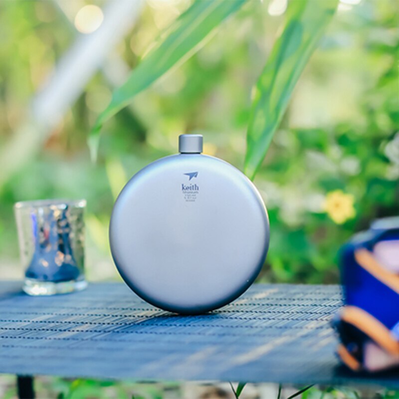 Keith Titanium Heupfles Outdoor Camping Reizen Picknick Flagon Top Titanium Wijn Pot Fles Met Filler 120Ml 150ml 200Ml