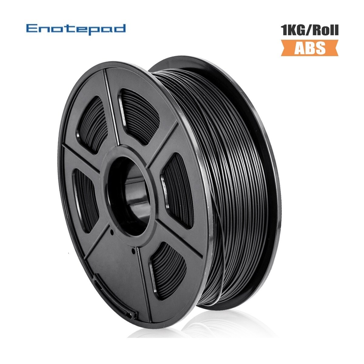 ABS Filament 1 75mm 1 kg 3D Printing Materials 1KG/2.2LBS 3D Plastic Printing Filament with Excellent impact strength: ABS-BLACK