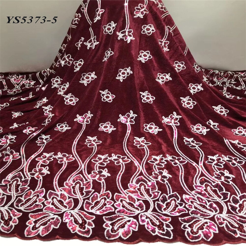 stil frauen hochzeit Lila farbe französisch spitze samt Party kleid tuch 5 Meter: 5