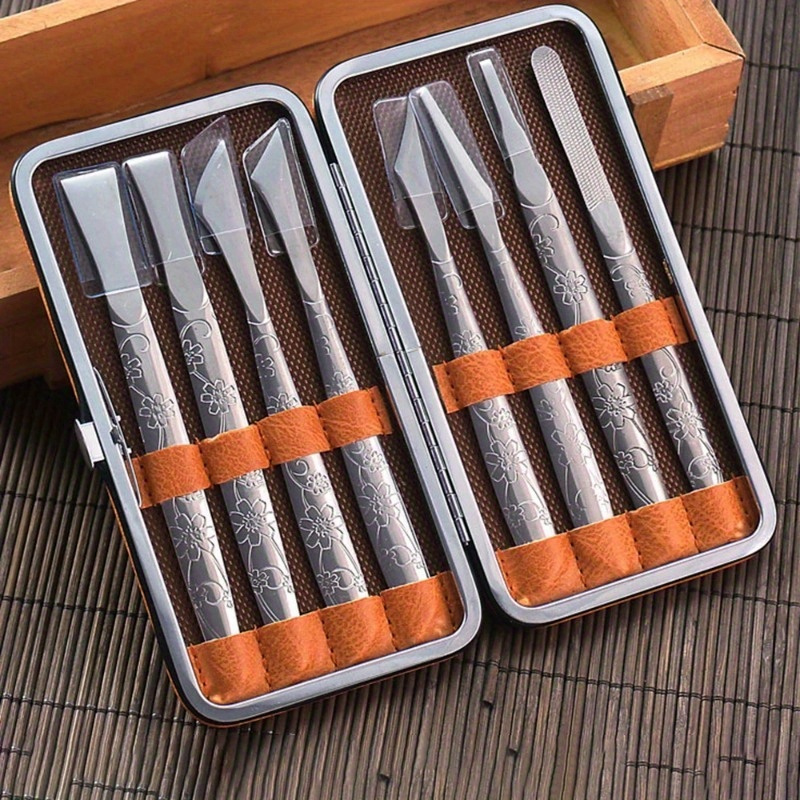 Ensemble d'outils de pédicure professionnels, kit de couteaux de manucure, couteau de pédicure Parker en acier inoxydable, coupe-ongles, grattoir pour pieds, élimination de la peau par fréquence