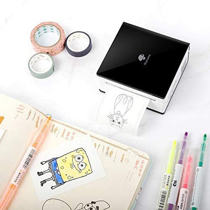 Papier termiczny Phomemo kartki samoprzylepne kolorowa naklejka na M02/M02S/M02Pro etykieta samoprzylepna rolki szerokość 50/53mm naklejka termiczna papier